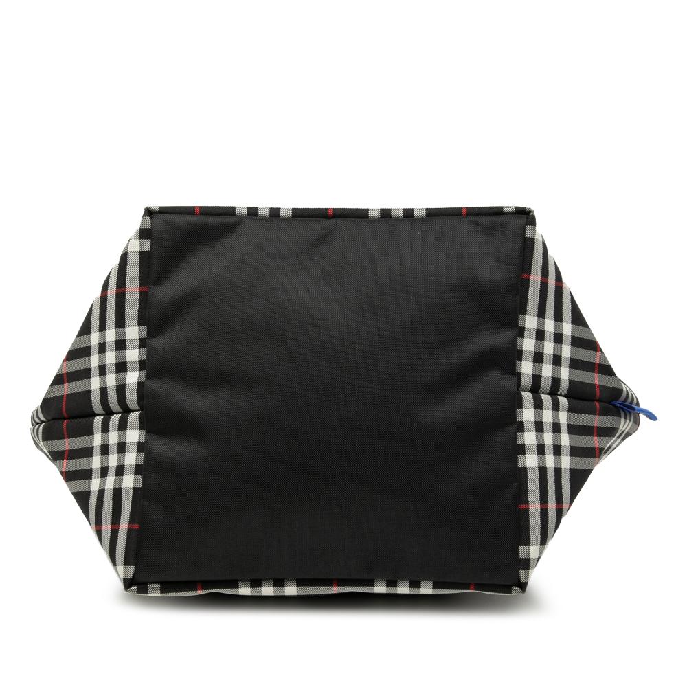 Burberry B Burberry Black Nylon Fabric House Check Handbag Italy