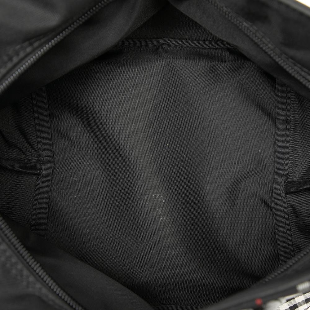 Burberry B Burberry Black Nylon Fabric House Check Handbag Italy