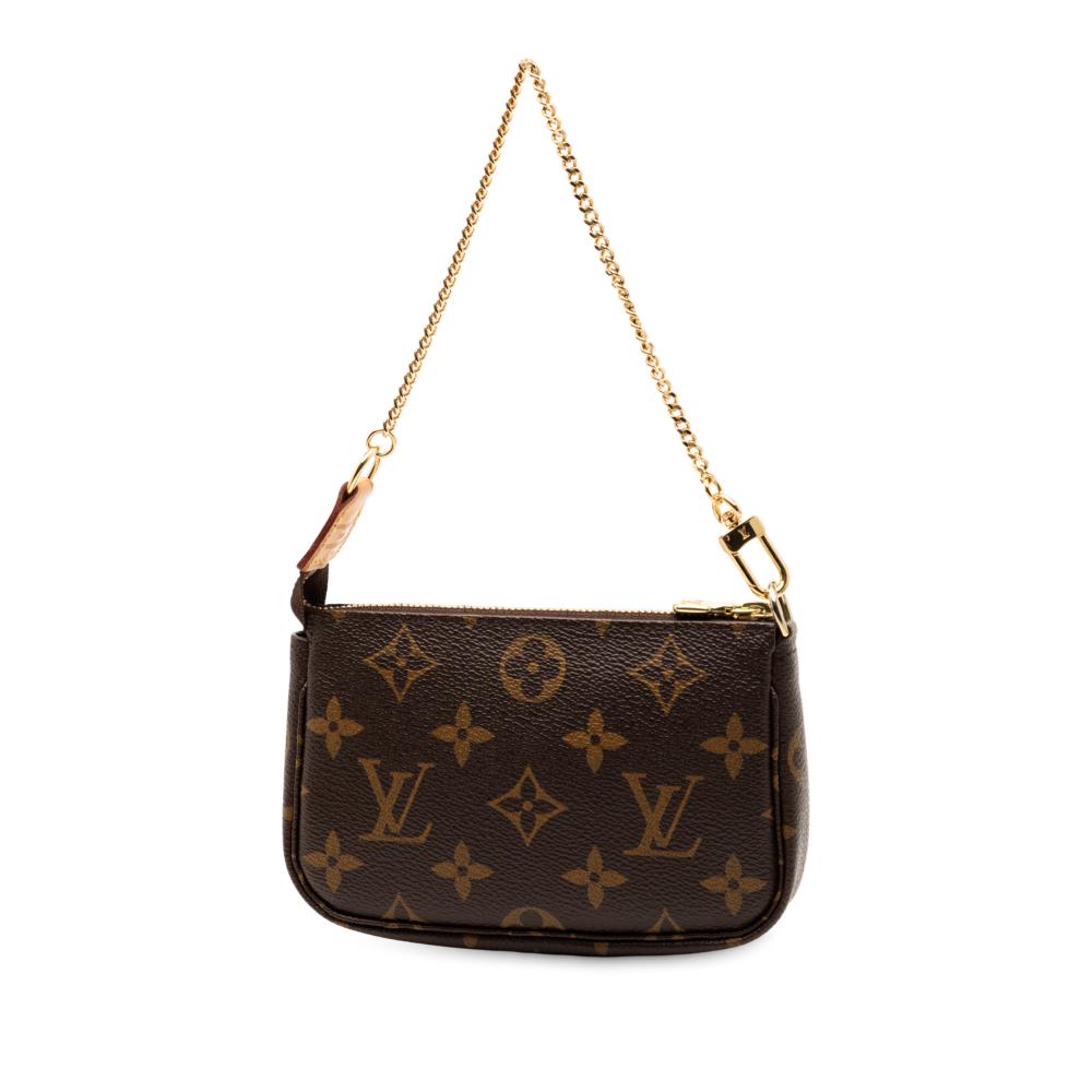 Louis Vuitton AB Louis Vuitton Brown Monogram Canvas Fabric Monogram Mini Pochette Accessoires France