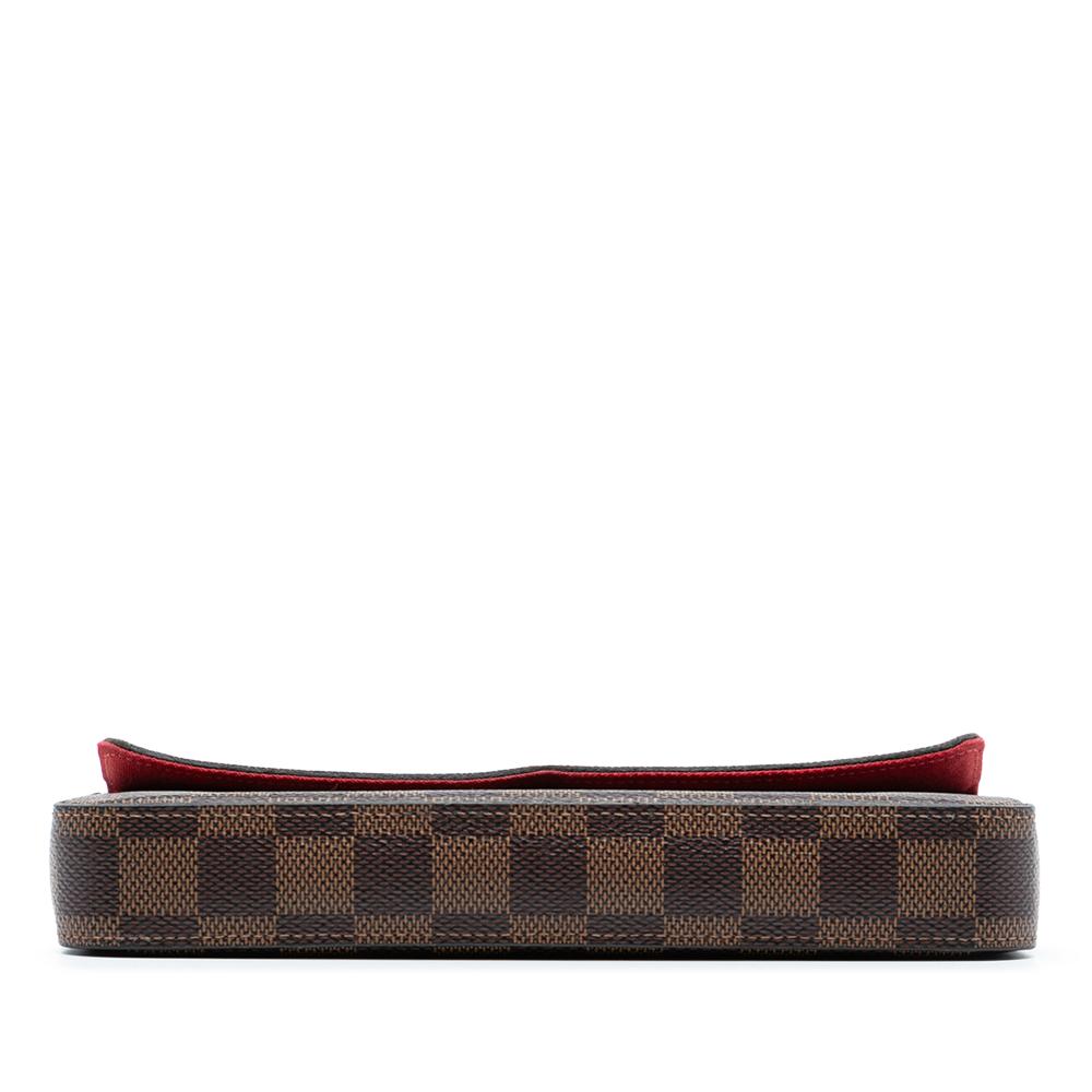 Louis Vuitton AB Louis Vuitton Brown Damier Canvas Fabric Damier Ebene Pochette Felicie France