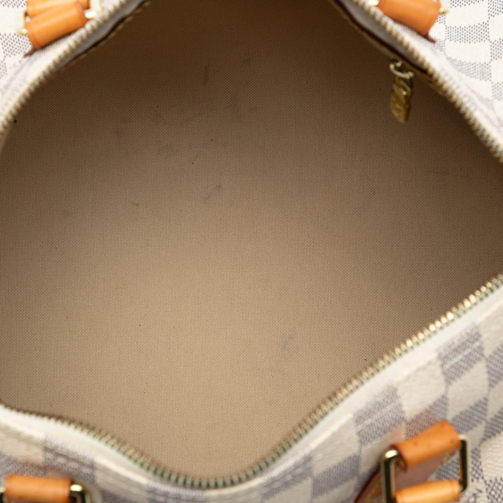 Louis Vuitton B Louis Vuitton White Damier Canvas Fabric Damier Azur Speedy Bandouliere 30 France