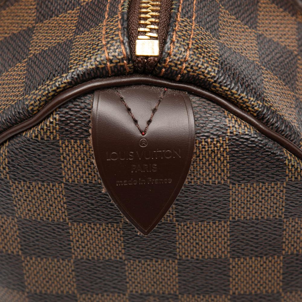 Louis Vuitton B Louis Vuitton Brown Damier Canvas Fabric Damier Ebene Speedy 25 France