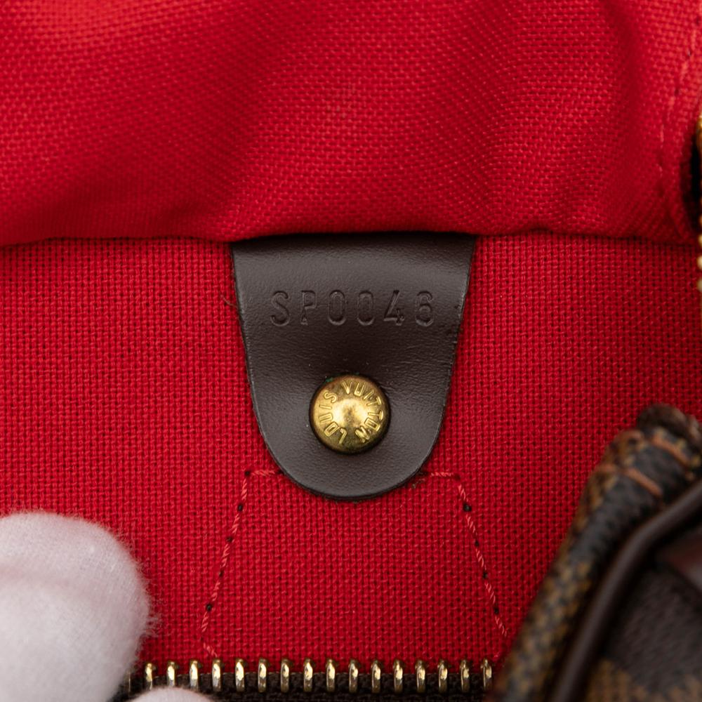 Louis Vuitton B Louis Vuitton Brown Damier Canvas Fabric Damier Ebene Speedy 25 France