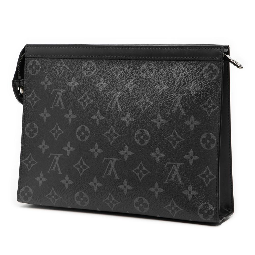 Louis Vuitton B Louis Vuitton Black Monogram Canvas Fabric Monogram Eclipse Pochette Voyage MM France