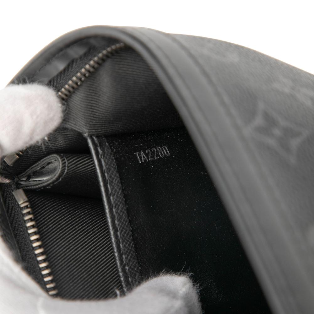 Louis Vuitton B Louis Vuitton Black Monogram Canvas Fabric Monogram Eclipse Pochette Voyage MM France