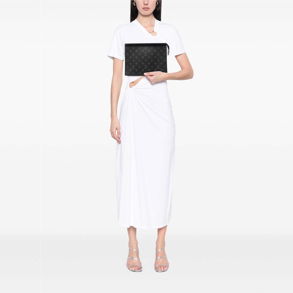 Louis Vuitton B Louis Vuitton Black Monogram Canvas Fabric Monogram Eclipse Pochette Voyage MM France