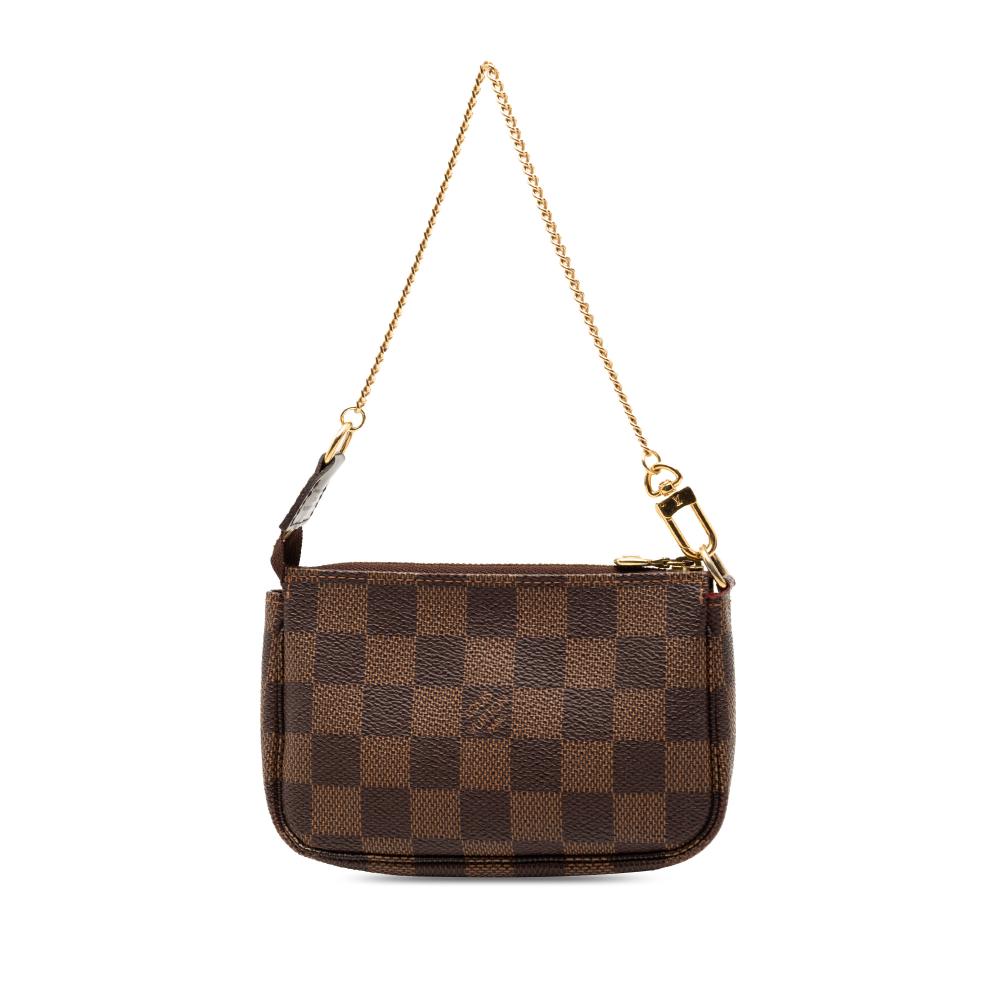 Louis Vuitton AB Louis Vuitton Brown Damier Canvas Fabric Damier Ebene Mini Pochette Accessoires France