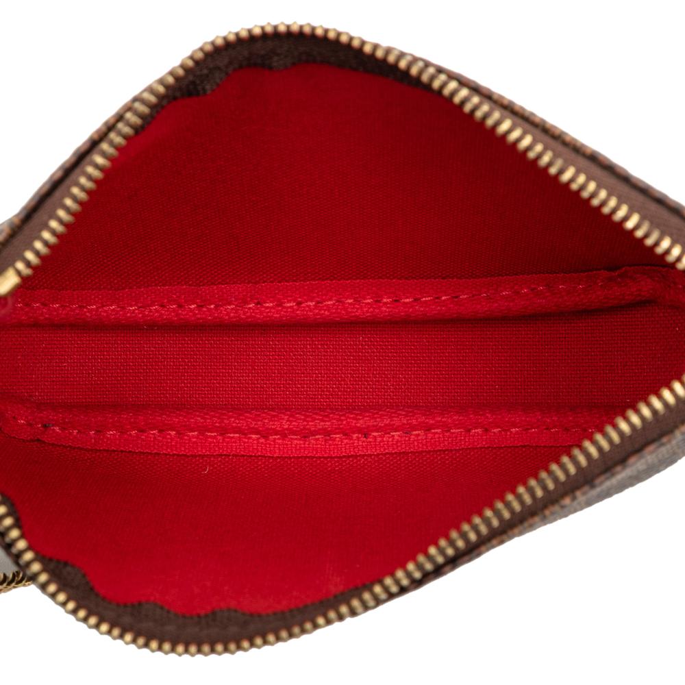 Louis Vuitton AB Louis Vuitton Brown Damier Canvas Fabric Damier Ebene Mini Pochette Accessoires France