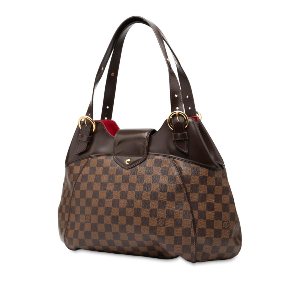 Louis Vuitton B Louis Vuitton Brown Damier Canvas Fabric Damier Ebene Sistina GM Spain