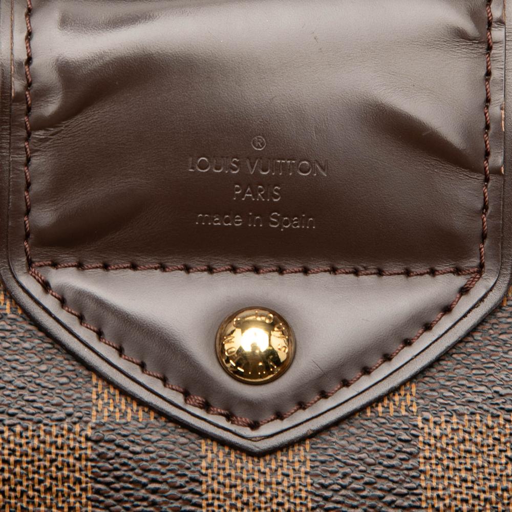 Louis Vuitton B Louis Vuitton Brown Damier Canvas Fabric Damier Ebene Sistina GM Spain