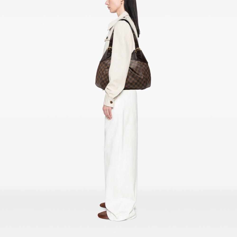 Louis Vuitton B Louis Vuitton Brown Damier Canvas Fabric Damier Ebene Sistina GM Spain