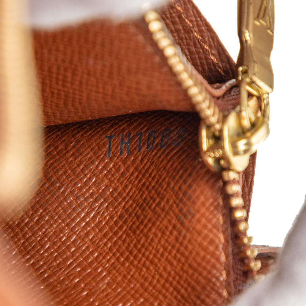 Louis Vuitton B Louis Vuitton Brown Monogram Canvas Fabric Monogram Sarah Long Wallet France