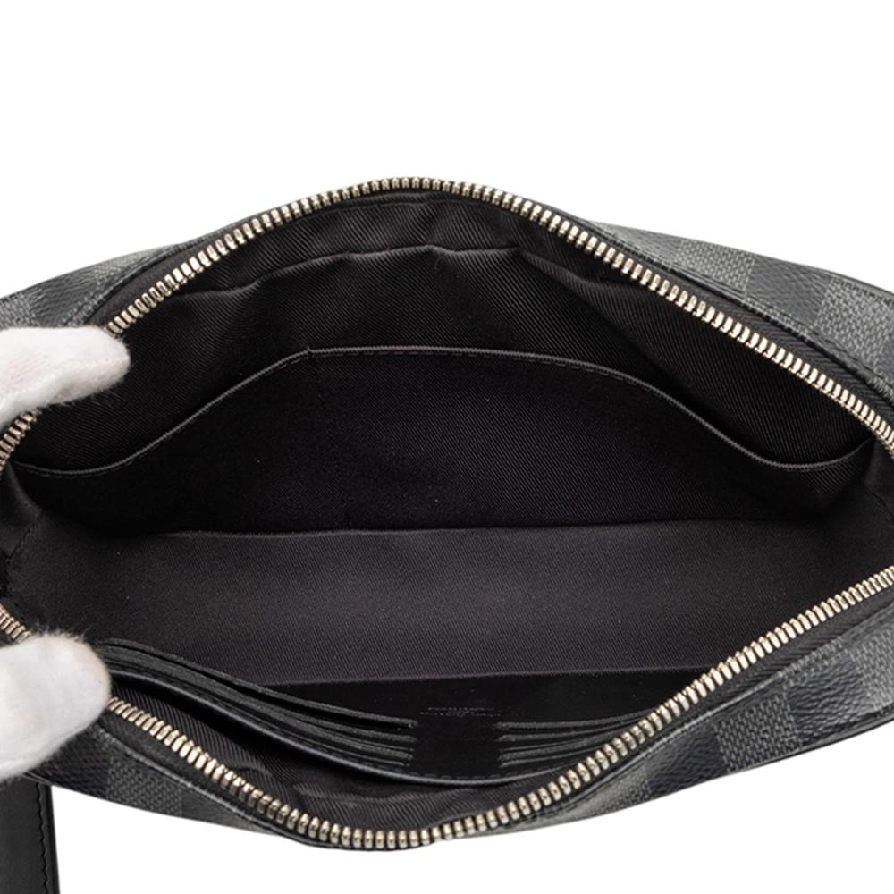 Louis Vuitton AB Louis Vuitton Black Damier Canvas Fabric Damier Graphite Kasai France