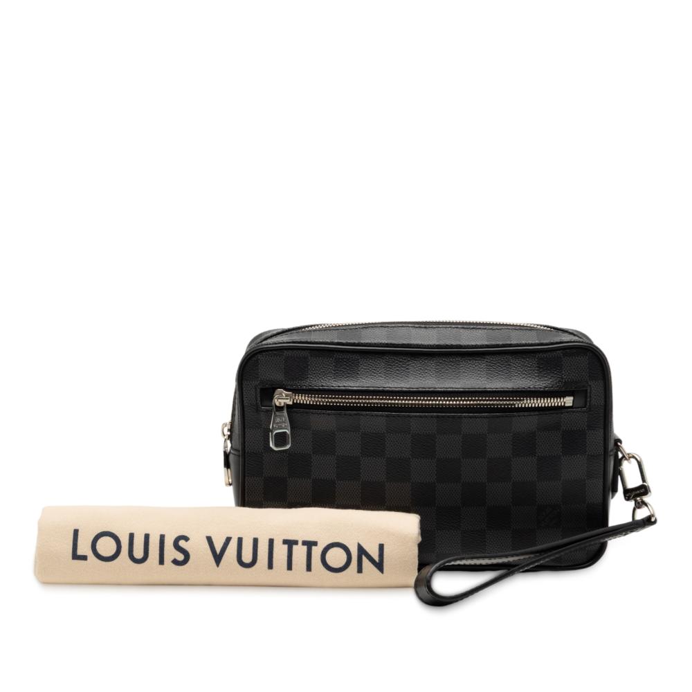 Louis Vuitton AB Louis Vuitton Black Damier Canvas Fabric Damier Graphite Kasai France