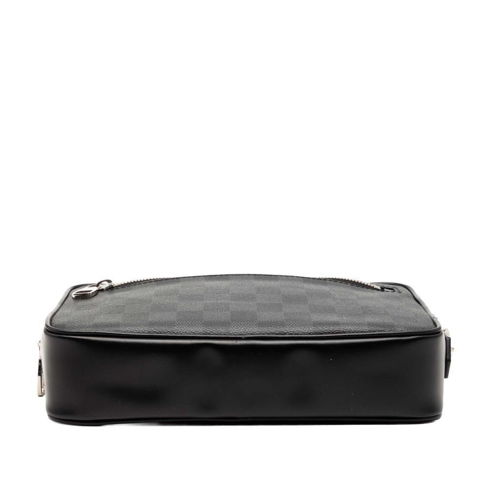 Louis Vuitton AB Louis Vuitton Black Damier Canvas Fabric Damier Graphite Kasai France