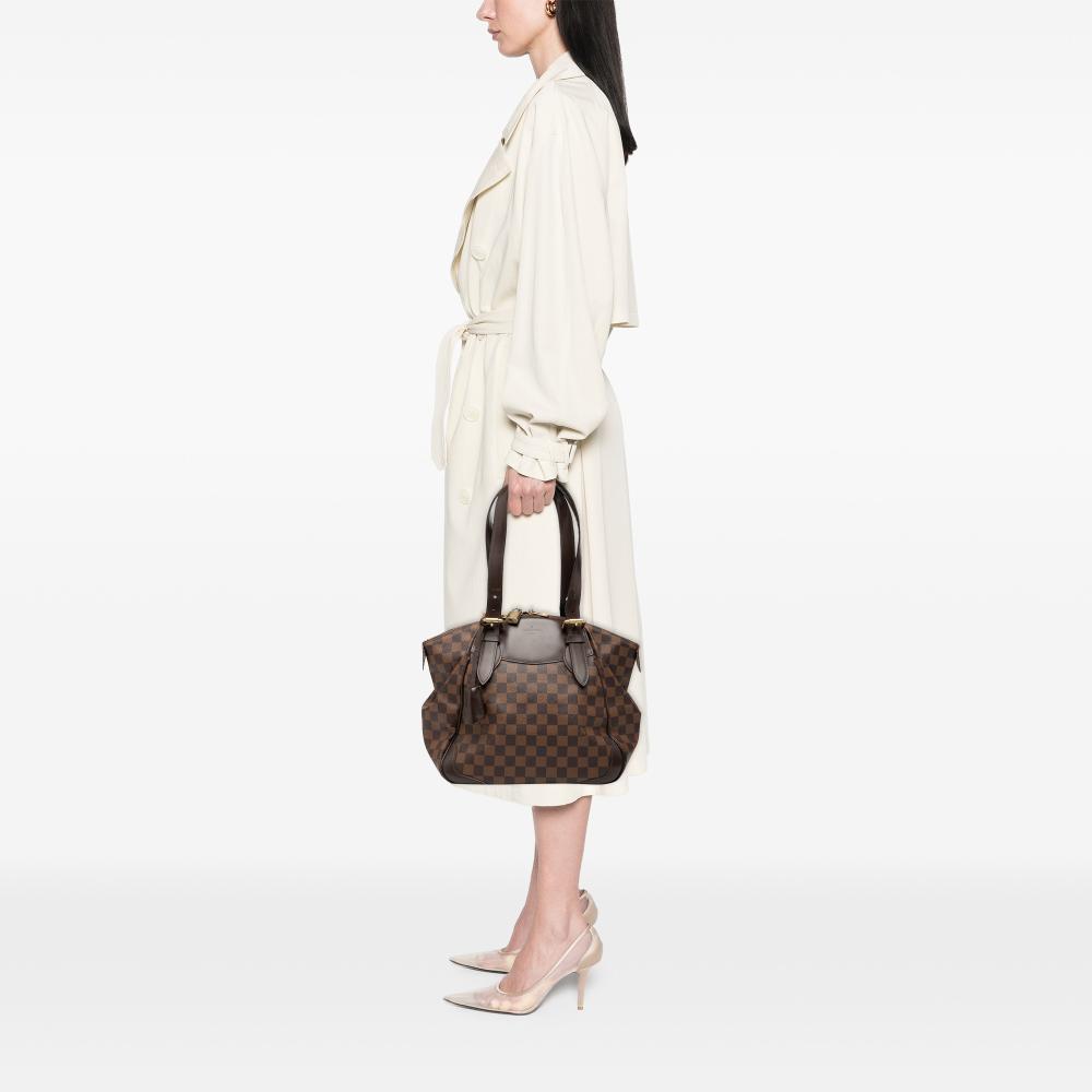 Louis Vuitton B Louis Vuitton Brown Damier Canvas Fabric Damier Ebene Verona MM France