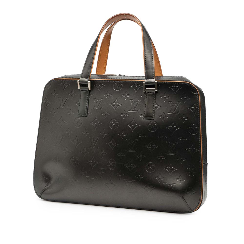 Louis Vuitton B Louis Vuitton Gray Dark Gray Calf Leather Monogram Mat Malden France