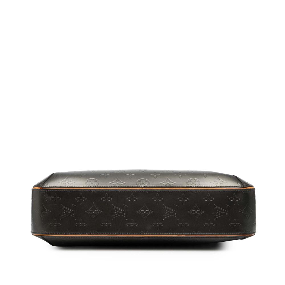 Louis Vuitton B Louis Vuitton Gray Dark Gray Calf Leather Monogram Mat Malden France