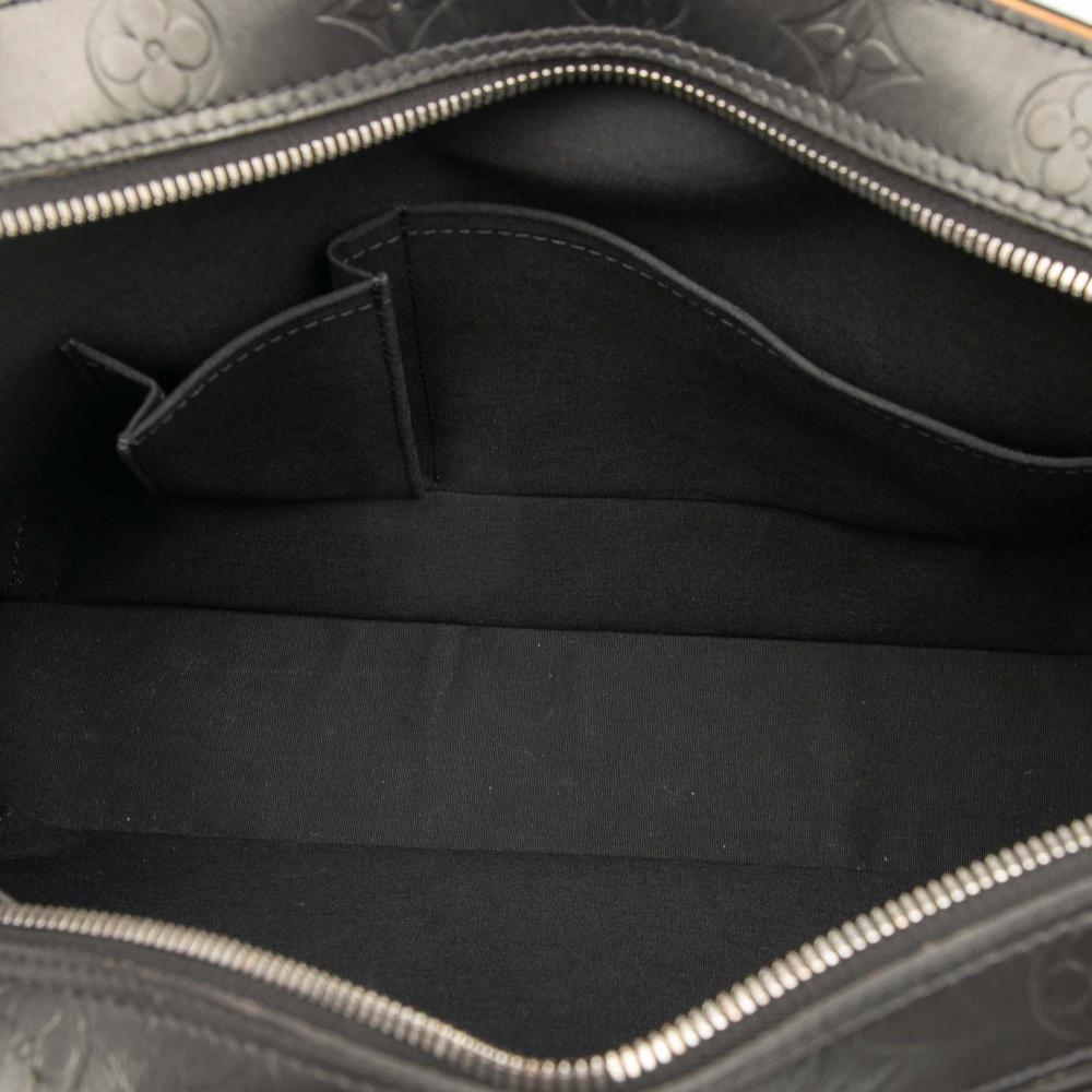 Louis Vuitton B Louis Vuitton Gray Dark Gray Calf Leather Monogram Mat Malden France