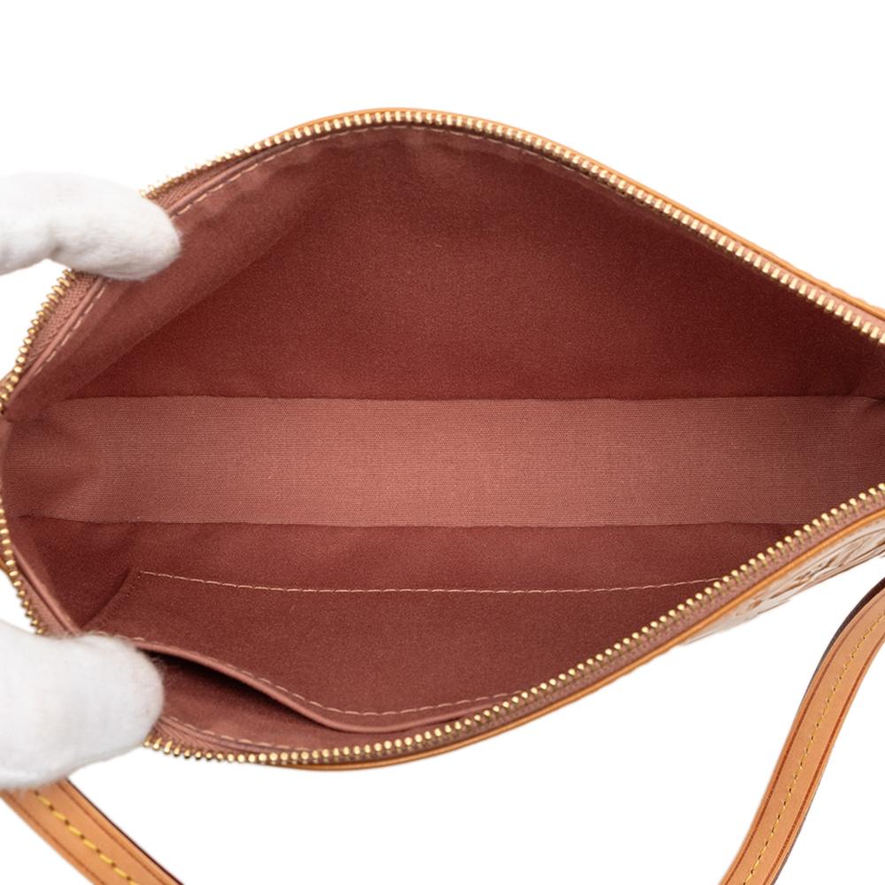 Louis Vuitton AB Louis Vuitton Brown Vernis Leather Leather Monogram Vernis Pochette Accessoires France