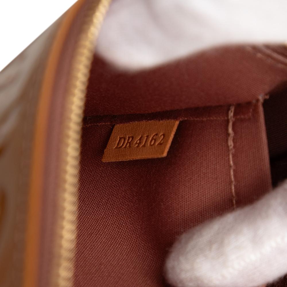 Louis Vuitton AB Louis Vuitton Brown Vernis Leather Leather Monogram Vernis Pochette Accessoires France