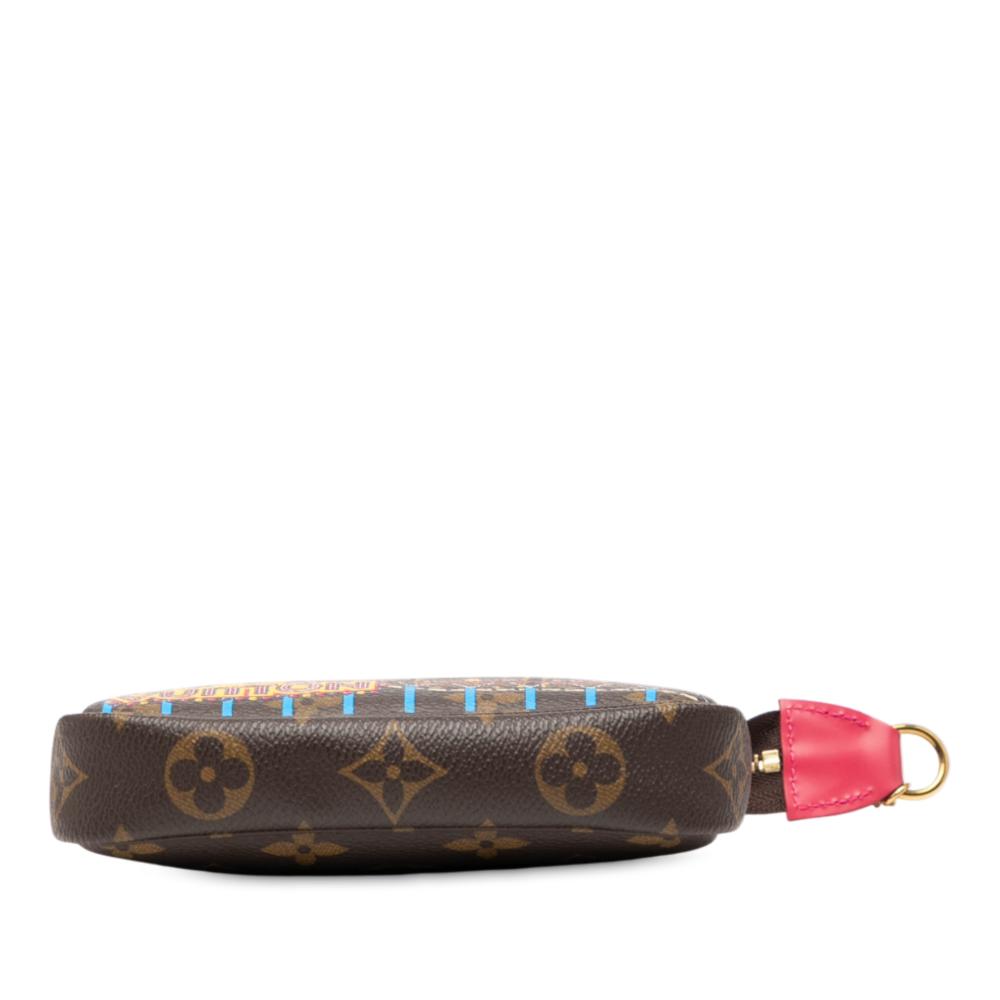 Louis Vuitton Brown Monogram Vivienne Christmas Roller Coaster Mini Pochette Accessoires France