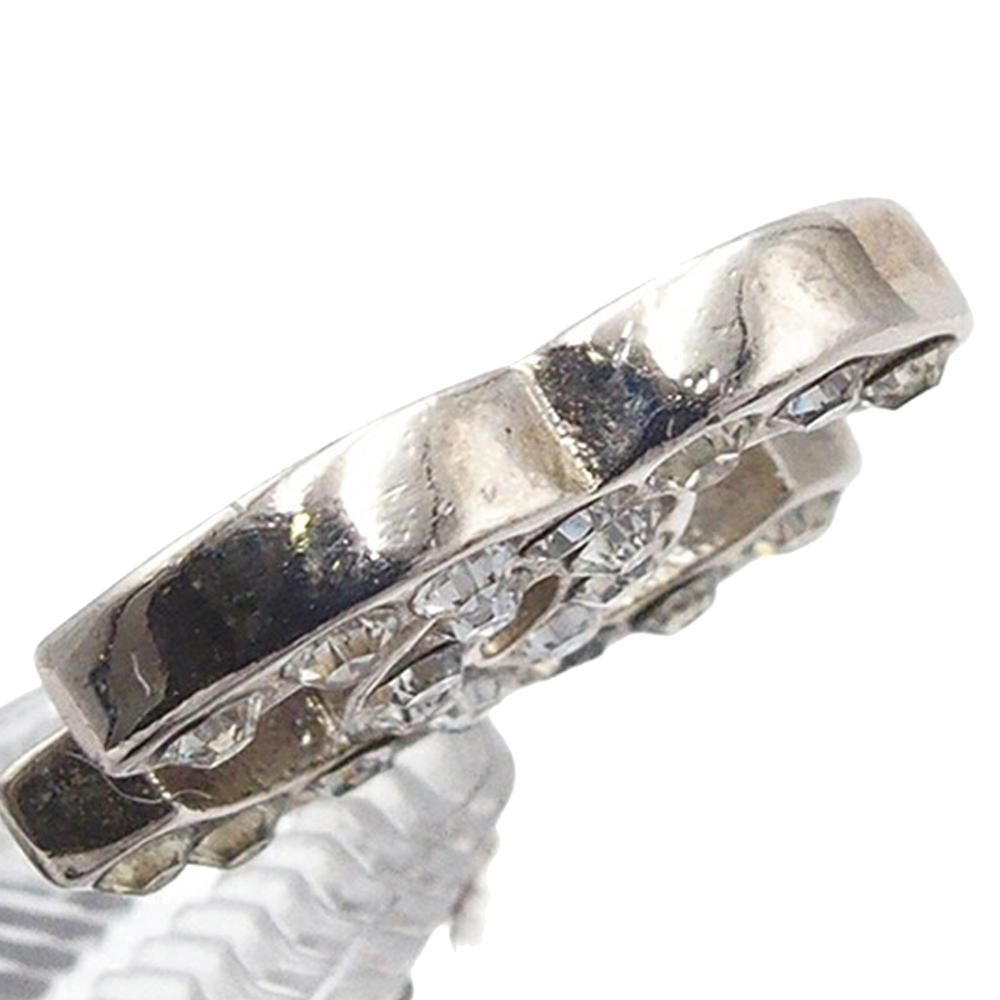 Chanel AB Chanel Silver Silver Plated Metal CC Rhinestones Pendant Necklace France