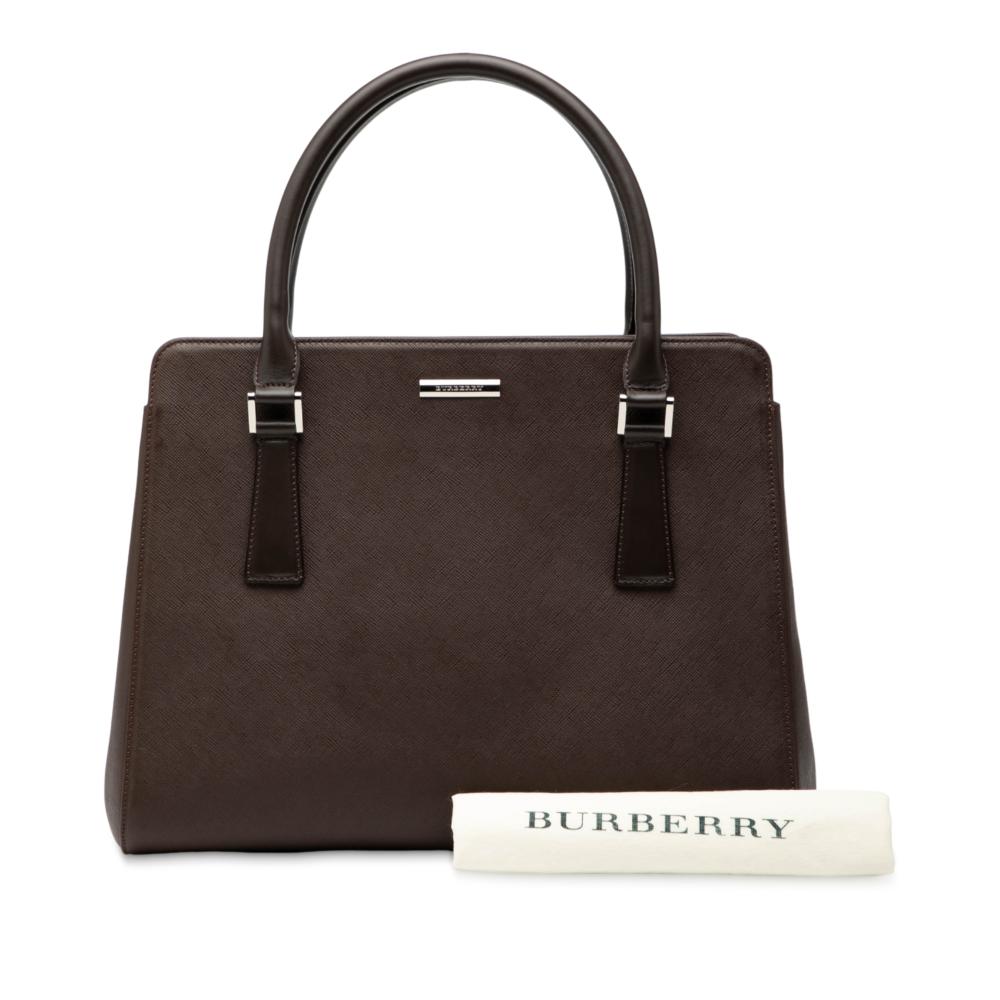 Burberry B Burberry Brown Dark Brown Calf Leather Handbag United Kingdom