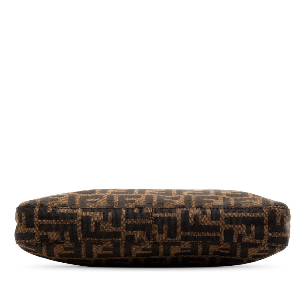 Fendi B Fendi Brown Canvas Fabric Zucca Shoulder Bag Italy