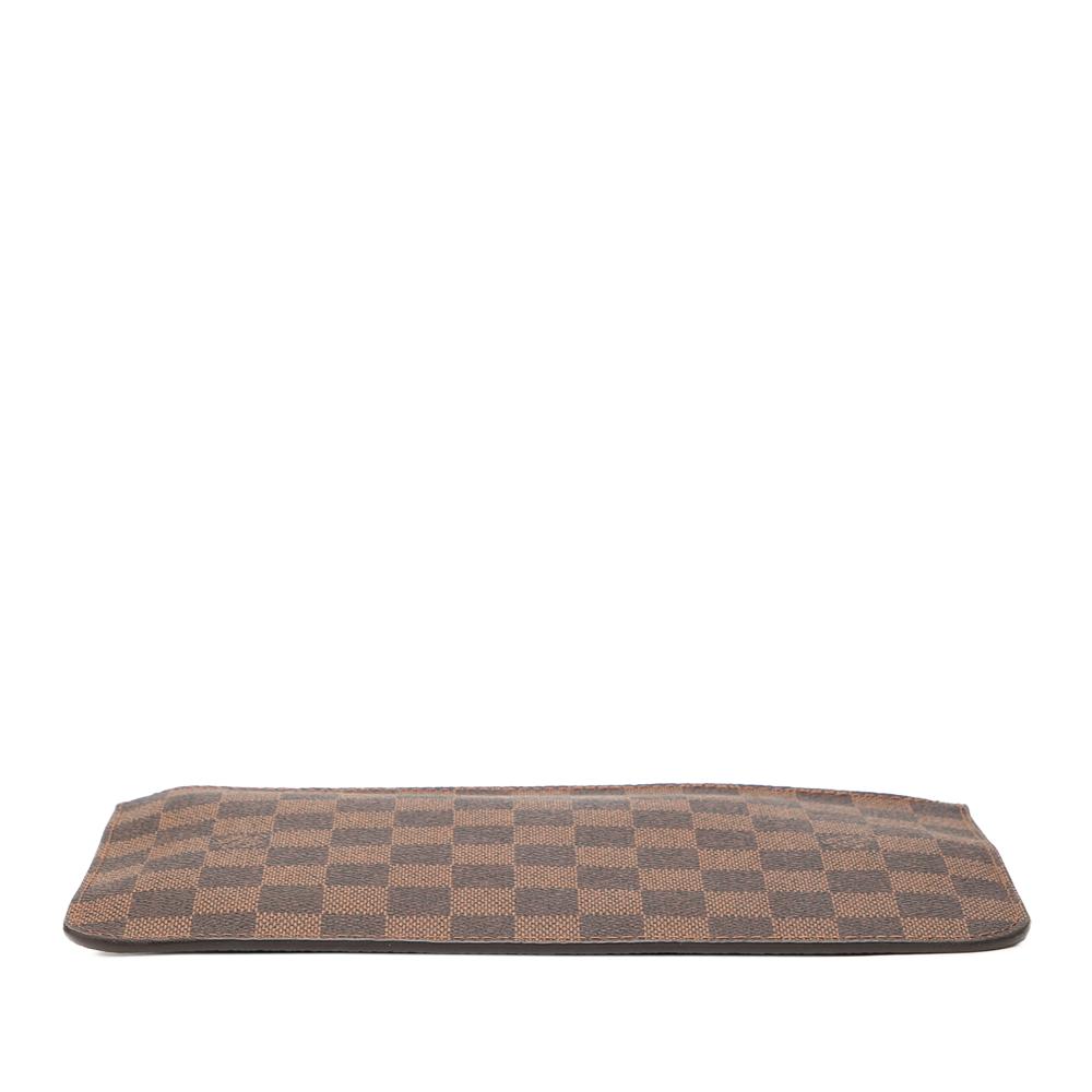 Louis Vuitton B Louis Vuitton Brown Damier Canvas Fabric Damier Ebene Neverfull Pouch MM France