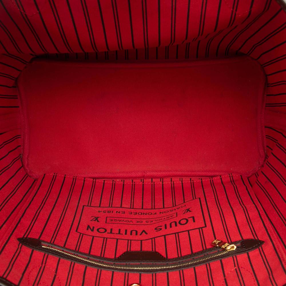 Louis Vuitton B Louis Vuitton Brown Damier Canvas Fabric Damier Ebene Neverfull MM France