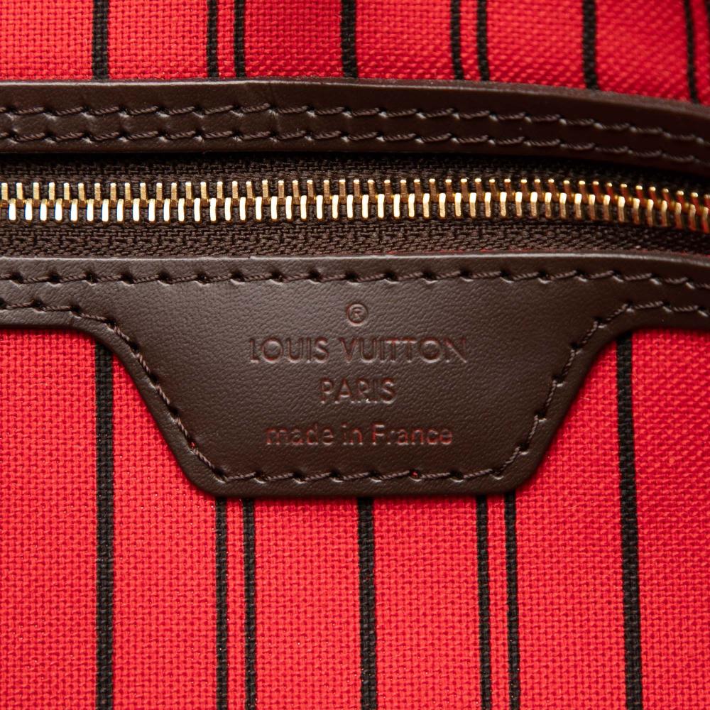 Louis Vuitton B Louis Vuitton Brown Damier Canvas Fabric Damier Ebene Neverfull MM France
