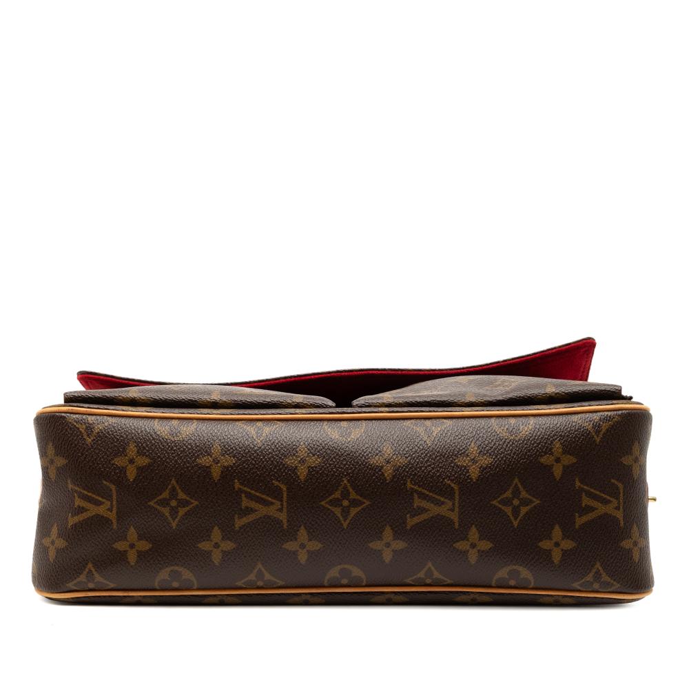 Louis Vuitton B Louis Vuitton Brown Monogram Canvas Fabric Monogram Viva Cite MM France