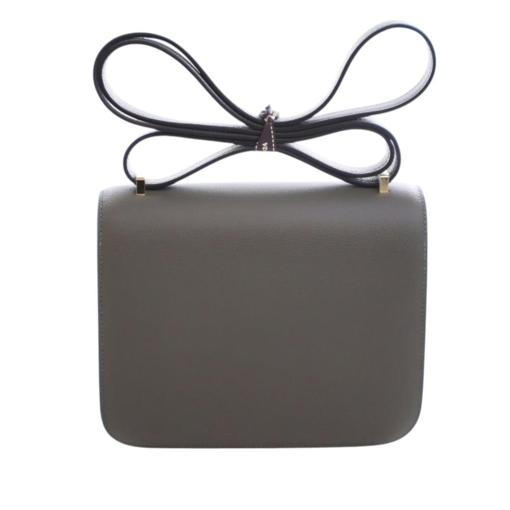 Hermès AB Hermès Gray Calf Leather Mini Evercolor Verso Constance 18 France