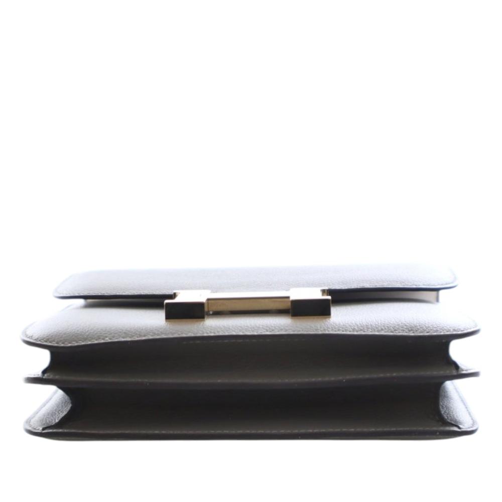 Hermès AB Hermès Gray Calf Leather Mini Evercolor Verso Constance 18 France