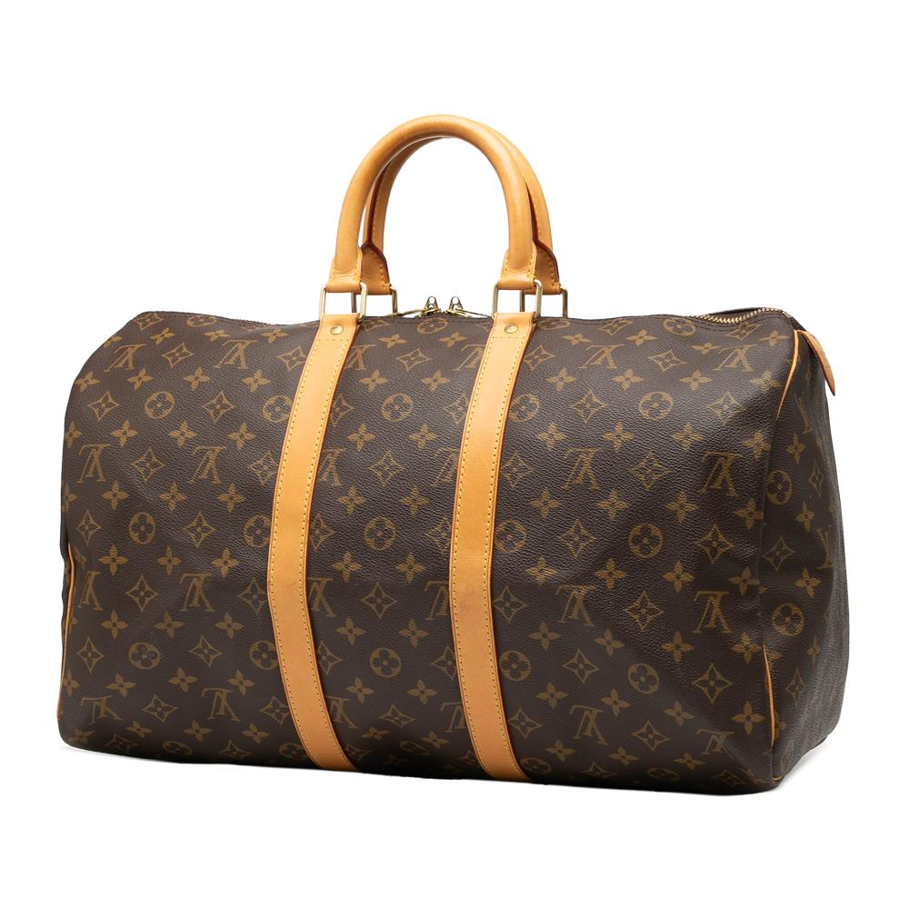 Louis Vuitton B Louis Vuitton Brown Monogram Canvas Fabric Monogram Keepall 45 France