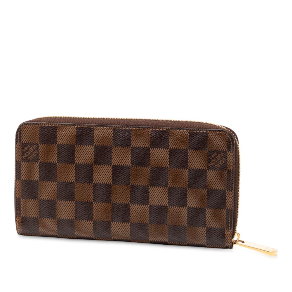 Louis Vuitton B Louis Vuitton Brown Damier Canvas Fabric Damier Ebene Zippy Long Wallet France