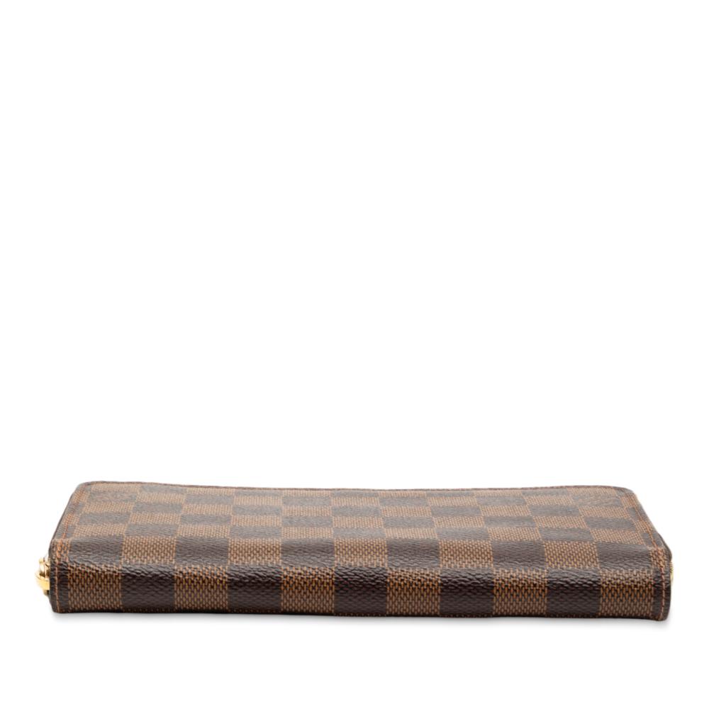 Louis Vuitton B Louis Vuitton Brown Damier Canvas Fabric Damier Ebene Zippy Long Wallet France