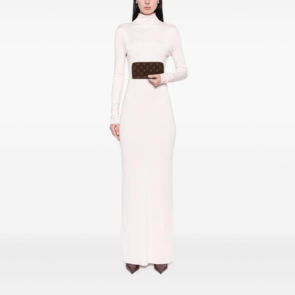 Louis Vuitton B Louis Vuitton Brown Monogram Canvas Fabric Monogram Zippy Long Wallet France