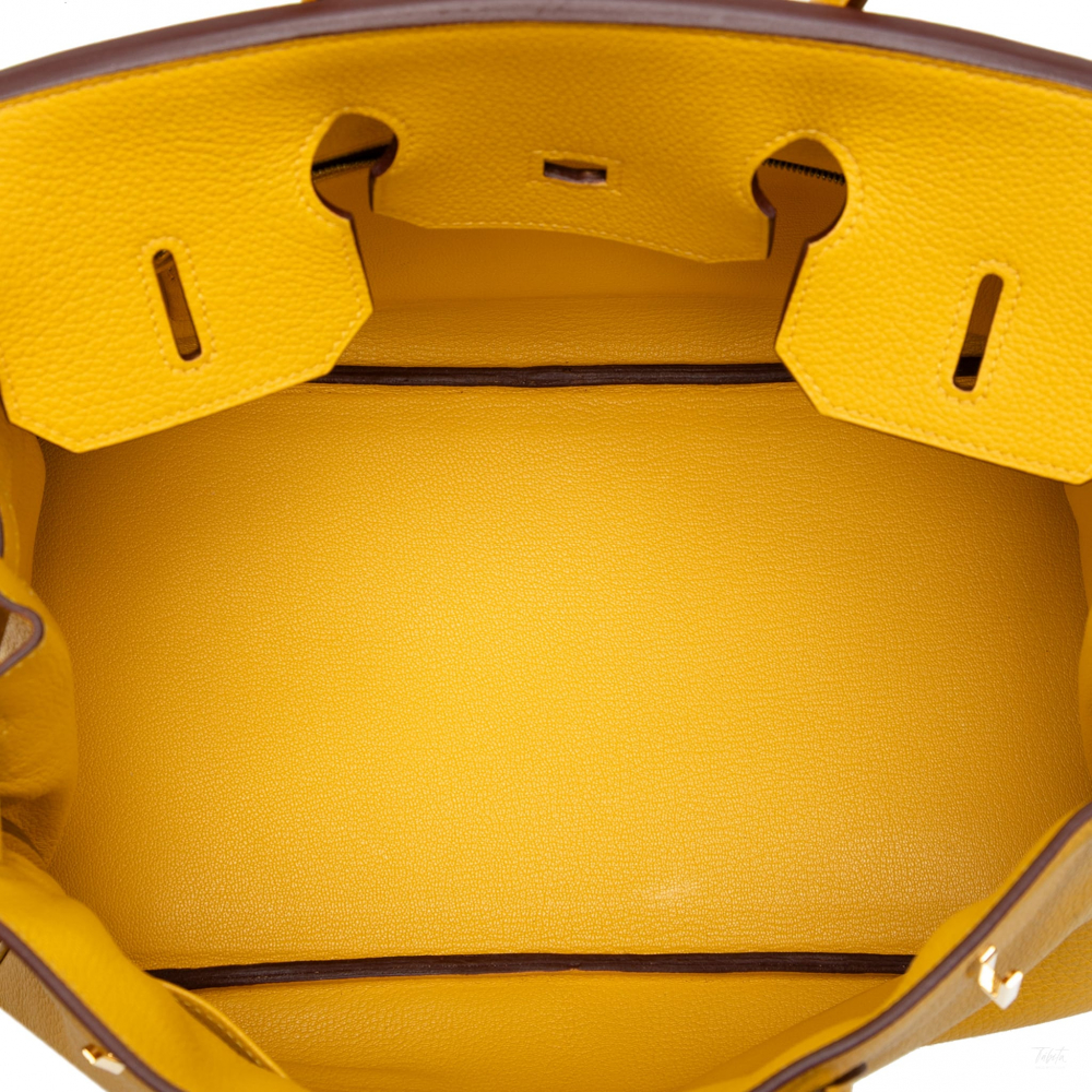 Hermès Birkin 35 Togo Leather Top-Handle Bag Soleil