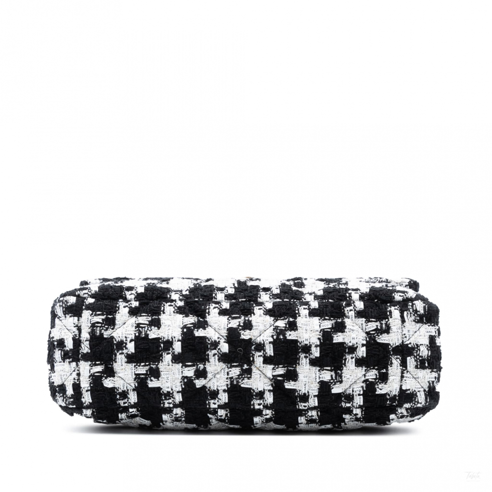 Chanel 19 Large Tweed Matelassè Flap Handbag Bicolor