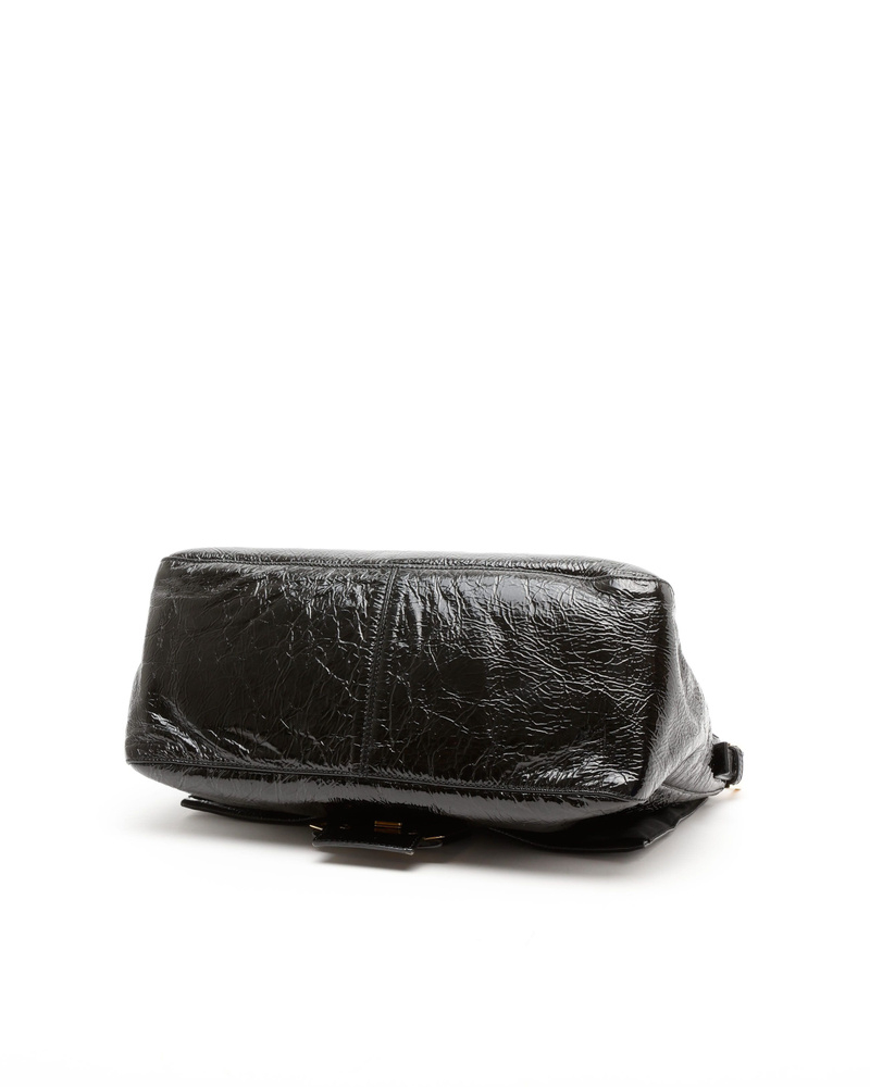 Fendi Crinkled Patent Mamma Forever Baguette Bag