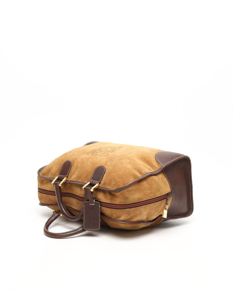 Loewe Amazona 36 Suede Boston Tote Bag