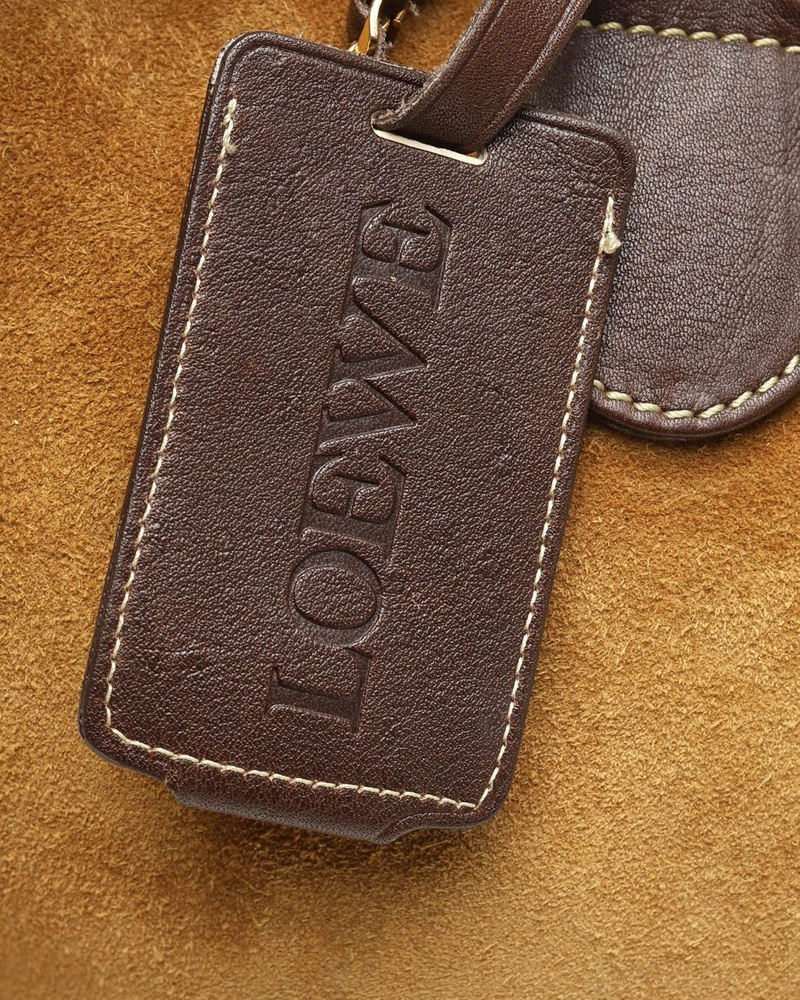 Loewe Amazona 36 Suede Boston Tote Bag