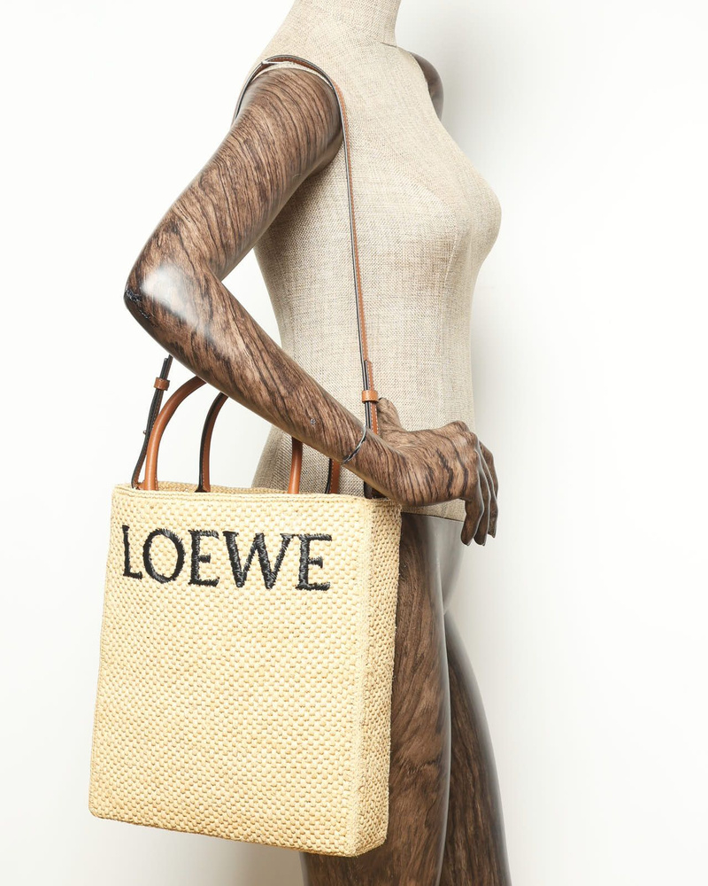 Loewe A4 Raffia Tote Bag