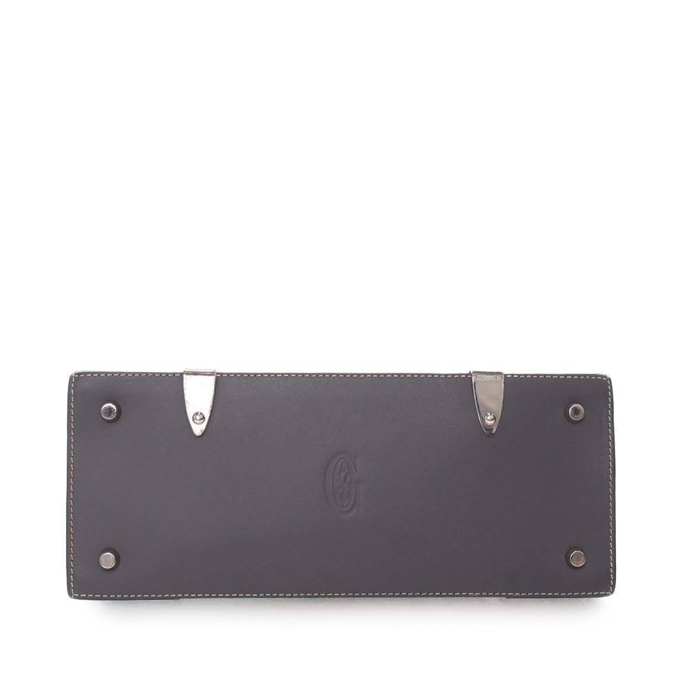 Goyard B Goyard Gray Coated Canvas Fabric Goyardine Saigon Structured PM France