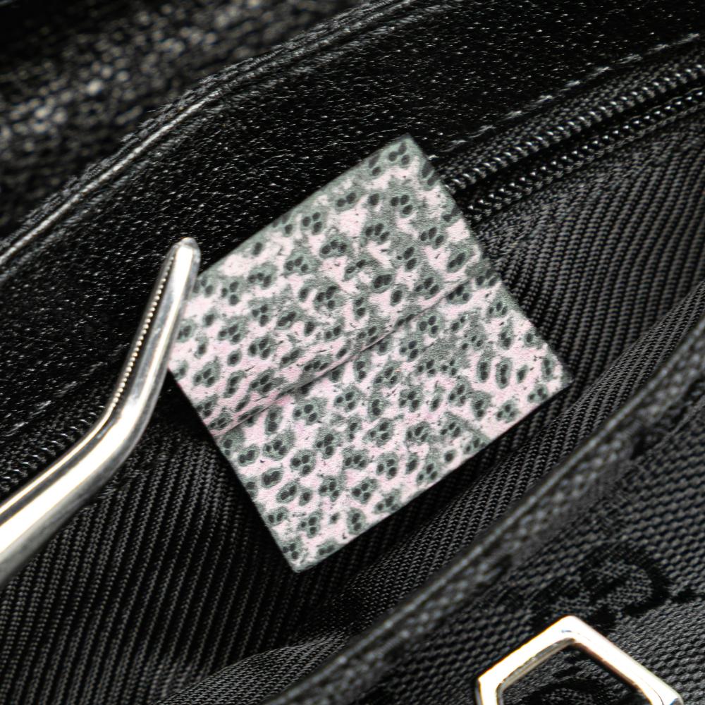 Gucci B Gucci Black Canvas Fabric GG Jackie Belt Bag Italy