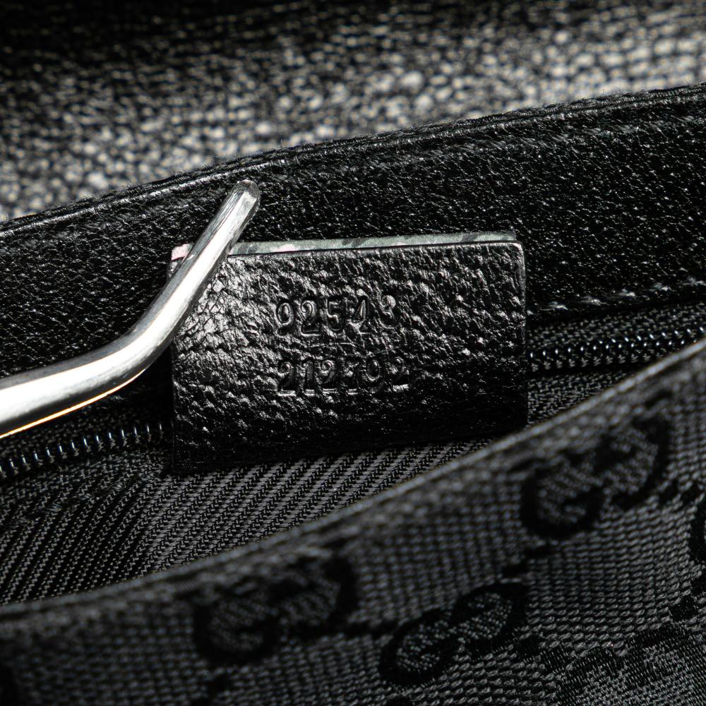 Gucci B Gucci Black Canvas Fabric GG Jackie Belt Bag Italy