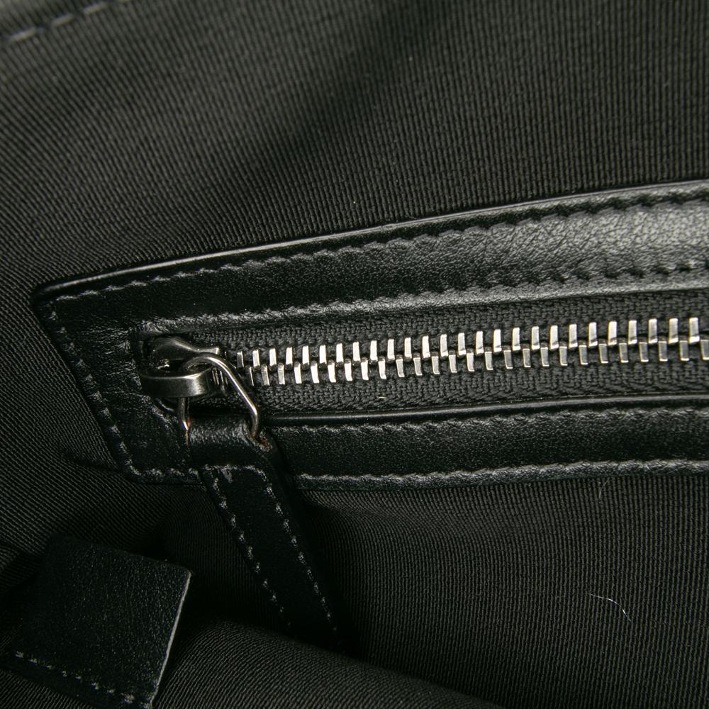 Chanel AB Chanel Blue Navy with Black Wool Fabric Paris-Hamburg Embroidered Gabrielle Clutch Italy