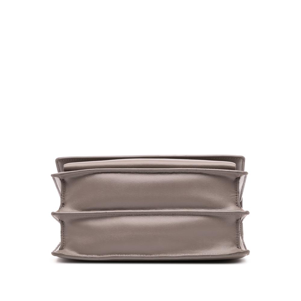 Saint Laurent B Saint Laurent Gray Calf Leather Medium Monogram Sunset Crossbody Italy